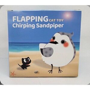Potaroma Flapping Chirping Sandpiper Interactive Cat Toy And Catnip Pouch
